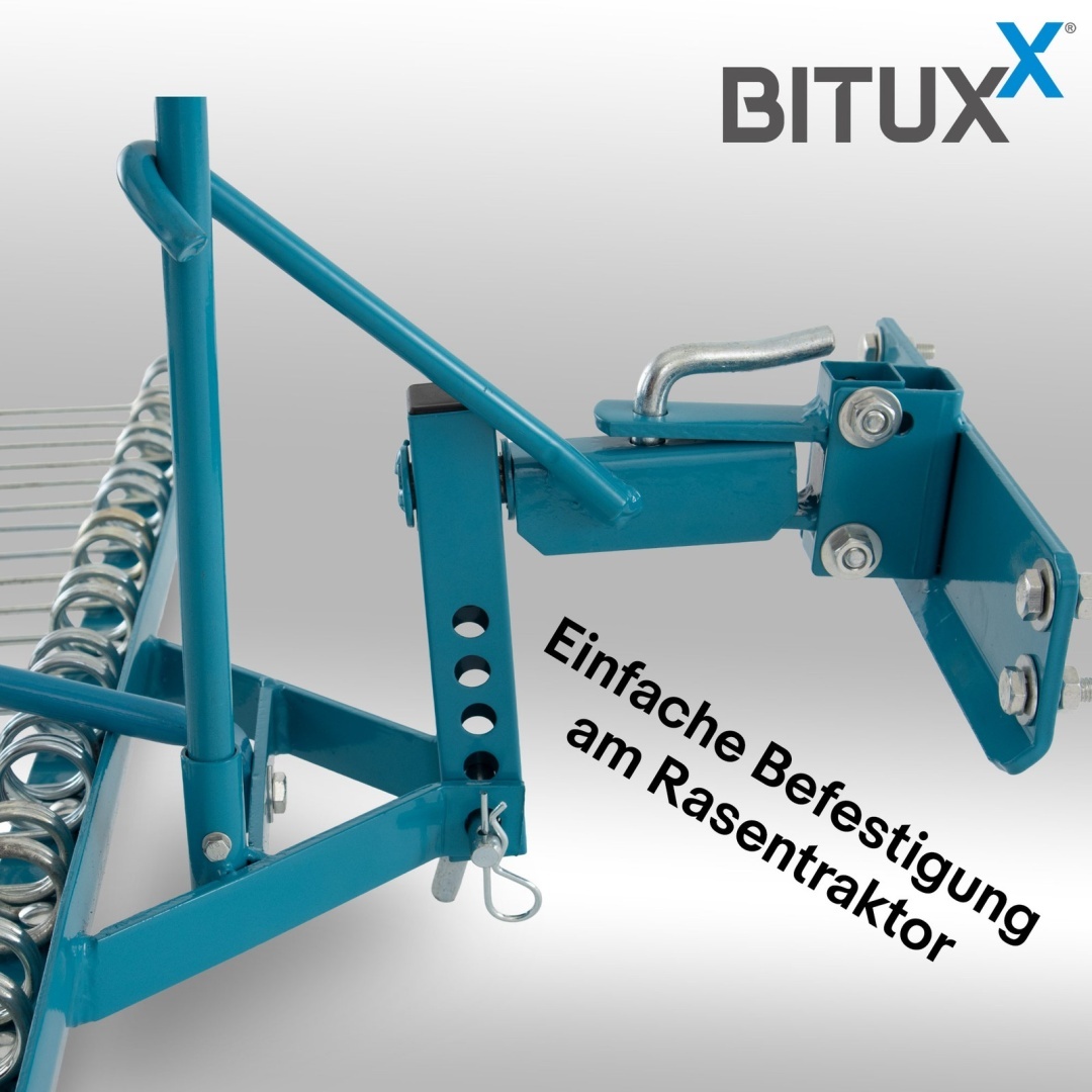 Provzdušňovač trávníku / vertikutátor / hrábě na trávník pro zahradní traktory, sekačky a čtyřkolky (ATV) – Bituxx M19568